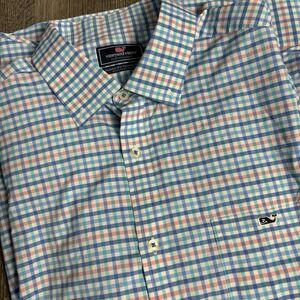 VINEYARD VINES Performance Men's XXL Plaid Classic Fit Tucker Button Stretch